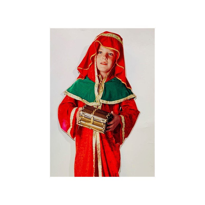 DEGUISEMENT ROI MAGE COULEURS ROUGE TAILLE 6-8 ANS