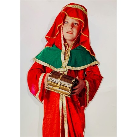 DEGUISEMENT ROI MAGE COULEURS ROUGE TAILLE 6-8 ANS