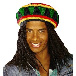 BONNET RASTA JAUNE VERT ET ROUGE SANS DREAD