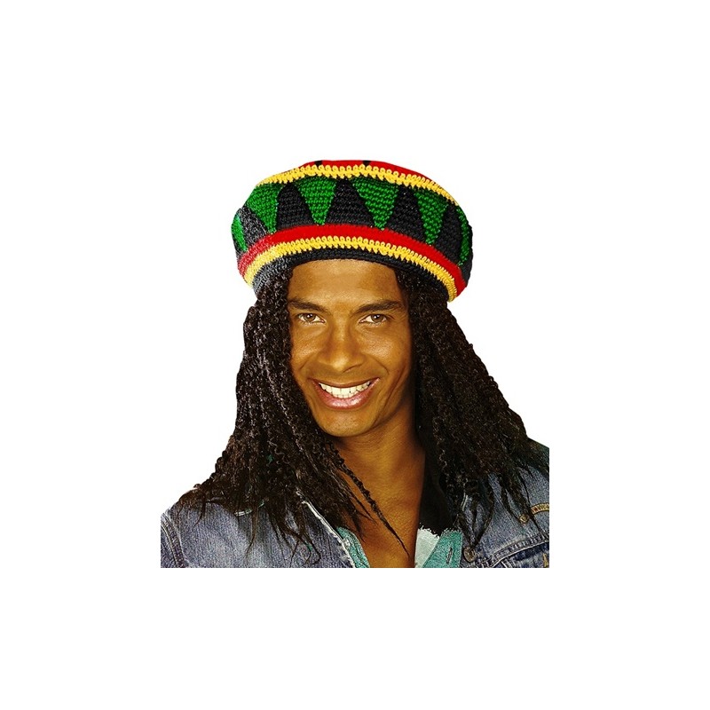 BONNET RASTA JAUNE VERT ET ROUGE SANS DREAD