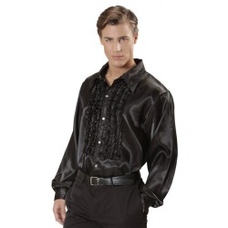 CHEMISE RUCHE NOIRE TAILLE XXL