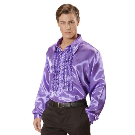 CHEMISE RUCHE VIOLETTE TAILLE XXL