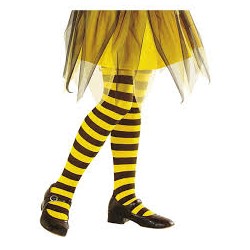 COLLANT ENFANT ABEILLE JAUNE RAYE NOIR TAILLE 7/10 ANS