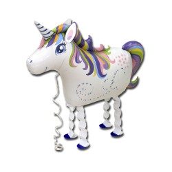 BALLON METALLIQUE MARCHEUR LICORNE AIRWALKER 63 CM