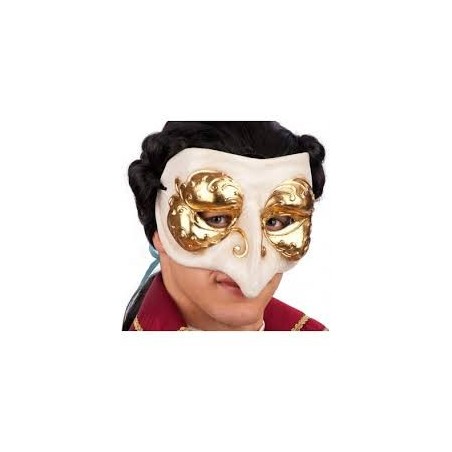 MASQUE LOUP GROS NEZ CREME ET OR