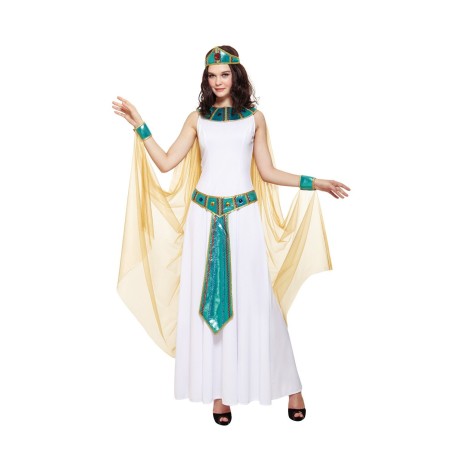 DEGUISEMENT PHARAONNE LUXE CLEOPATRE ROBE BLANCHE TAILLE S