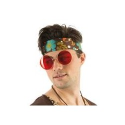 LUNETTES BIG HIPPIE RONDE ROUGE