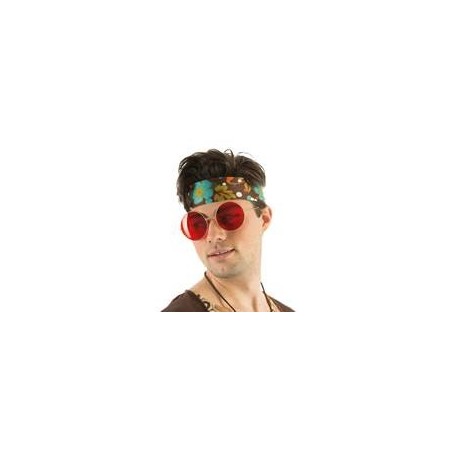 LUNETTES BIG HIPPIE RONDE ROUGE