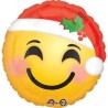 BALLON METALLIQUE ROND SMILEY CHAPEAU PERE NOEL 43 CM BALLON METALLIQUE ROND SMILEY CHAPEAU PERE NOEL 43 CM