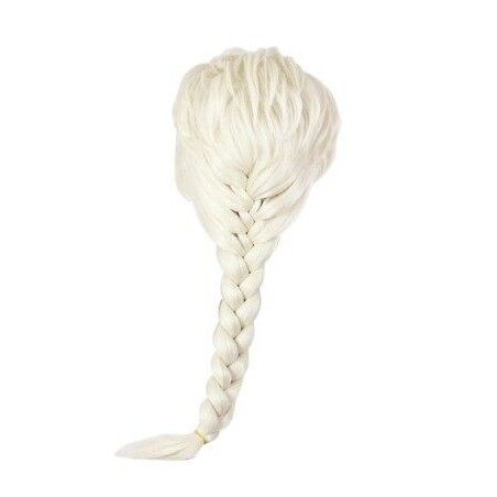 PERRUQUE REINE DES GLACES NATTE BLONDE