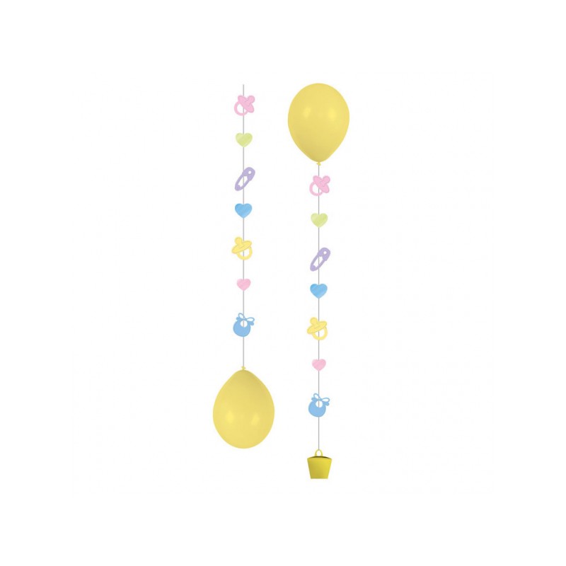 3 FILS DECORATFS POUR BALLONS NAISSANCE