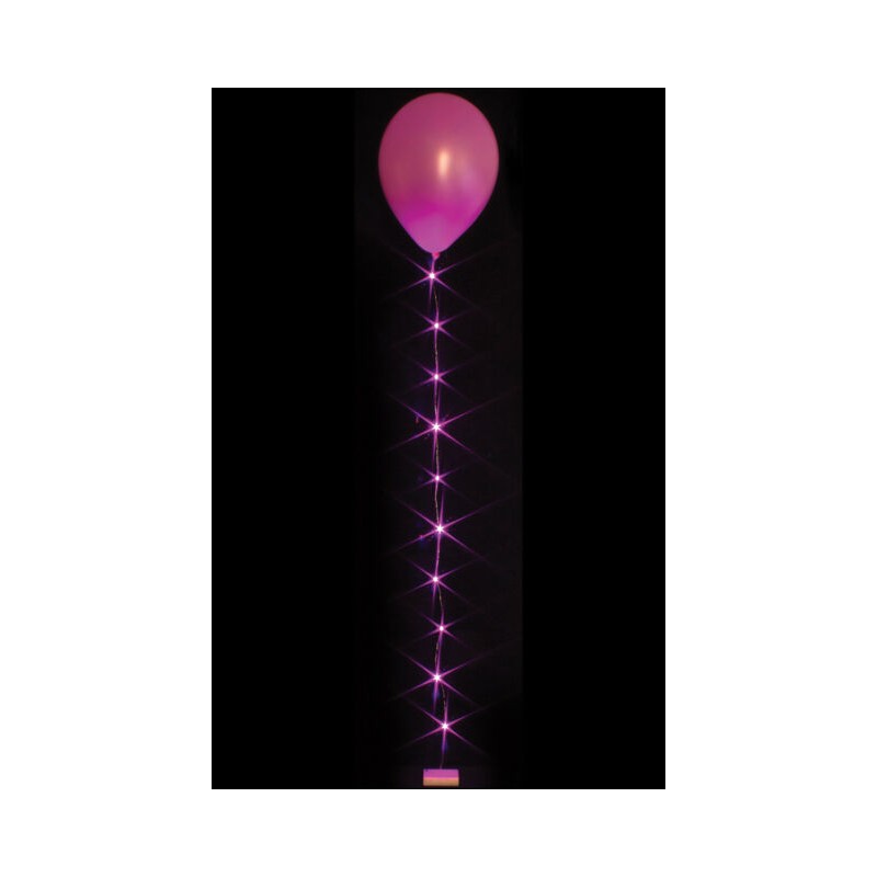 GUIRLANDE 10 LEDS 1 METRE FUSCHIA