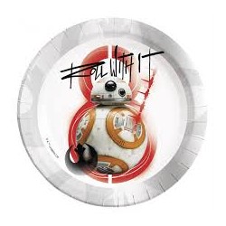 8 ASSIETTES STAR WARS BB8 23CM