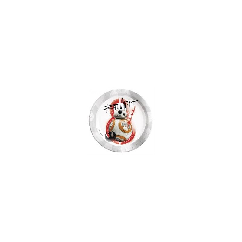 8 ASSIETTES STAR WARS BB8 23CM