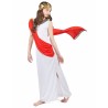 DEGUISEMENT DEESSE ROMAINE ROBE BLANCHE DRAPE ROUGE TAILLE L 10-12 ANS DEGUISEMENT DEESSE ROMAINE ROBE BLANCHE DRAPE ROUGE TAILLE L 10-12 ANS