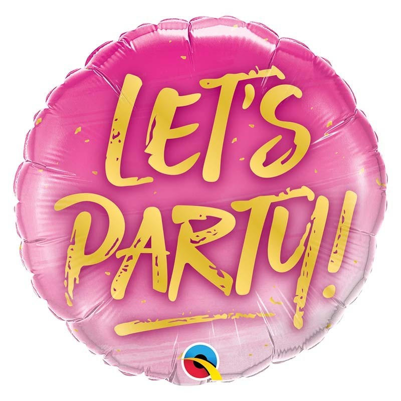 BALLON METALLIQUE ROND ROSE LET'S PARTY 46 CM BALLON METALLIQUE ROND ROSE LET'S PARTY 46 CM