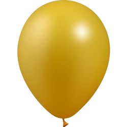 24 BALLONS LATEX BALLOONIA 26 CM METALLISE OR