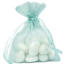 10 SACHETS ORGANZA PETIT MODELE MENTHE