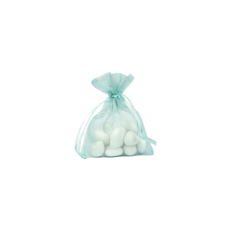 10 SACHETS ORGANZA PETIT MODELE MENTHE