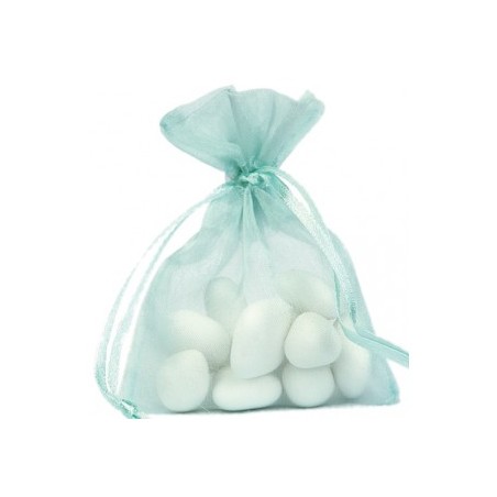 10 SACHETS ORGANZA PETIT MODELE MENTHE