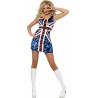 DEGUISEMENT MISS LONDON ROBE STRASS TAILLE M