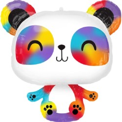 BALLON METALLIQUE PANDA MULTICOLORE 60 CM