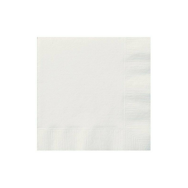 20 SERVIETTES PAPIER 2 PLIS BLANC 33 X 33 CM 20 SERVIETTES PAPIER 2 PLIS BLANC 33 X 33 CM