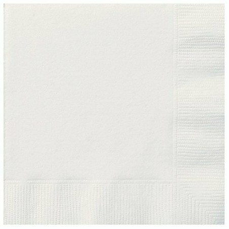 20 SERVIETTES PAPIER 2 PLIS BLANC 33 X 33 CM