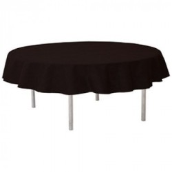 NAPPE TISSU NON TISSE OPAQUE RONDE NOIRE 2,40M