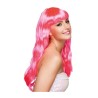 PERRUQUE CHEVEUX LONGS ROSE FLUO AVEC FRANGE