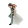 FIGURINE RESINE COUPLE DE MARIES ENCHAINES 9 X 6 X 15 CM