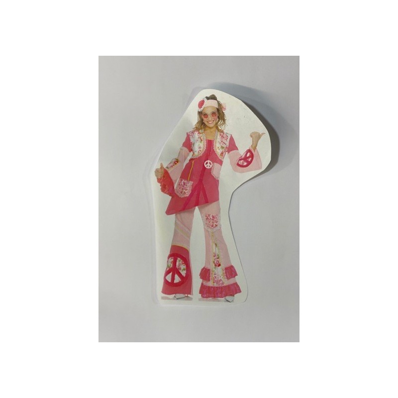 DEGUISEMENT HIPPY ROSE FLEURI TAILLE 42/44