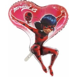 BALLON METALLIQUE LADYBUG THE MIRACULOUS 95 CM