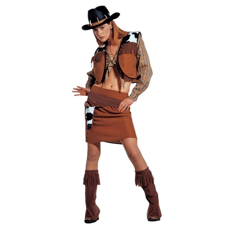 DEGUISEMENT COW GIRL TAILLE M JUPE COURTE