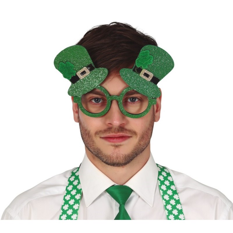 LUNETTES VERTES PAILLETTES SAINT PATRICK