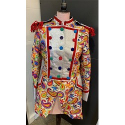 DEGUISEMENT VESTE MADAME LOYAL TAILLE XS/S MULTICOLORE