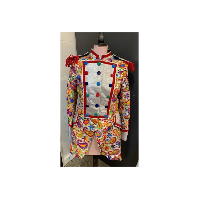 DEGUISEMENT VESTE MADAME LOYAL TAILLE XS/S MULTICOLORE