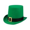 CHAPEAU HAUT DE FORME VERT AVEC BOUCLE COULEUR OR