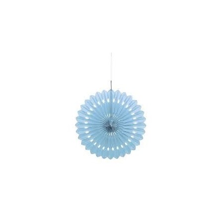 DECORATION EVENTAIL EN PAPIER 40,6 CM BLEU