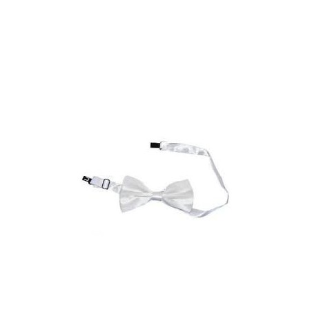 NOEUD PAPILLON DOUBLE SATIN BLANC 