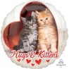 BALLON METALLIQUE ROND 2 CHATONS HUGS & KITTENS 43 CM BALLON METALLIQUE ROND 2 CHATONS HUGS & KITTENS 43 CM