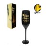 FLUTE A CHAMPAGNE NOIRE JOYEUX ANNIV' EN OR