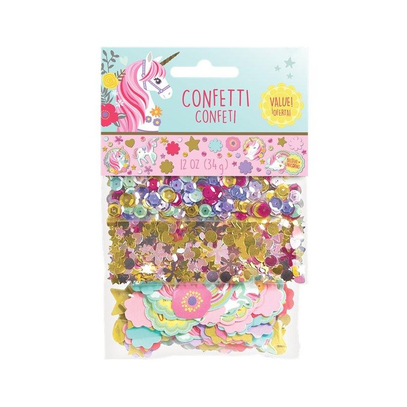 CONFETTIS DE TABLE LICORNE PASTEL 34 G