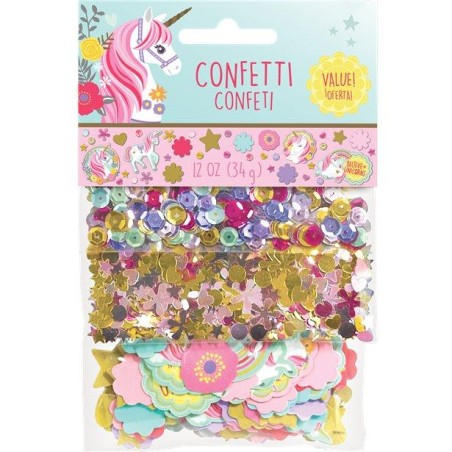 CONFETTIS DE TABLE LICORNE PASTEL 34 G