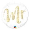 BALLON METALLIQUE ROND MR GLITTER GOLD 46 CM BALLON METALLIQUE ROND MR GLITTER GOLD 46 CM