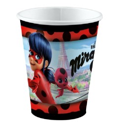 8 GOBELETS MIRACULOUS LADYBUG 250 ML