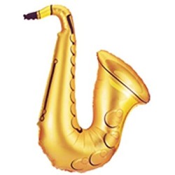 BALLON METALLIQUE SAXOPHONE OR 94 CM