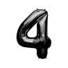 BALLON METALLIQUE CHIFFRE 4 NOIR 86 CM