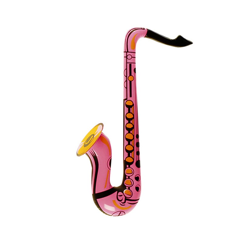 SAXOPHONE PVC GONFLABLE A L'AIR 55 CM ROSE