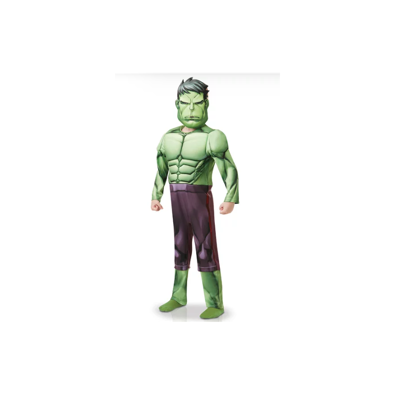 DEGUISEMENT HULK AVEC MUSCLES TAILLES 5-6 ANS